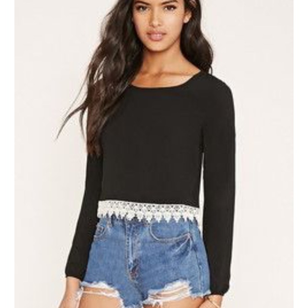 Crochet Hem Boxy Top